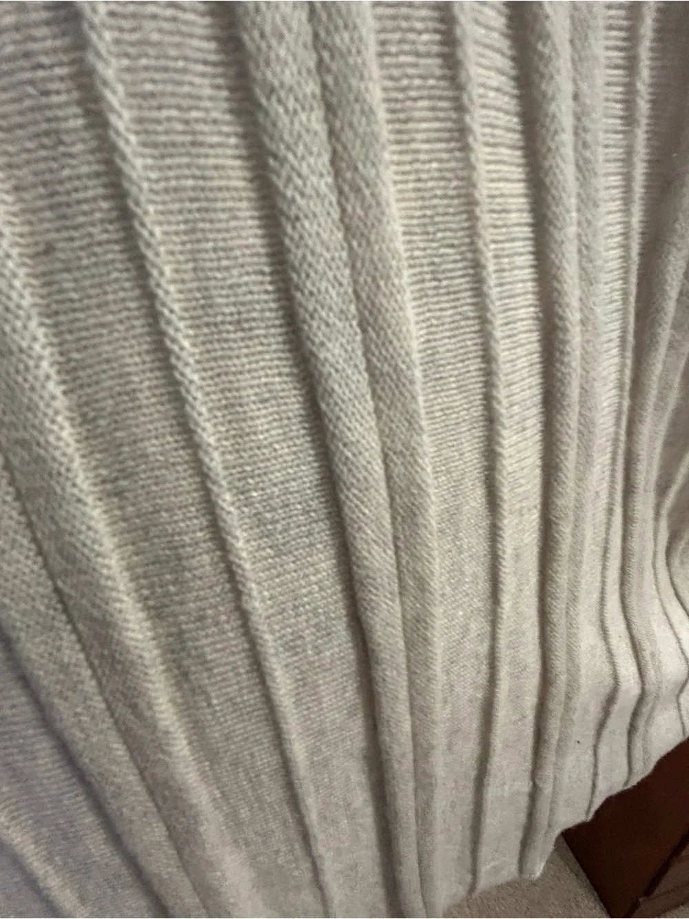 Studio M Cream Cable Knit Long Tunic Sweater Top Medium